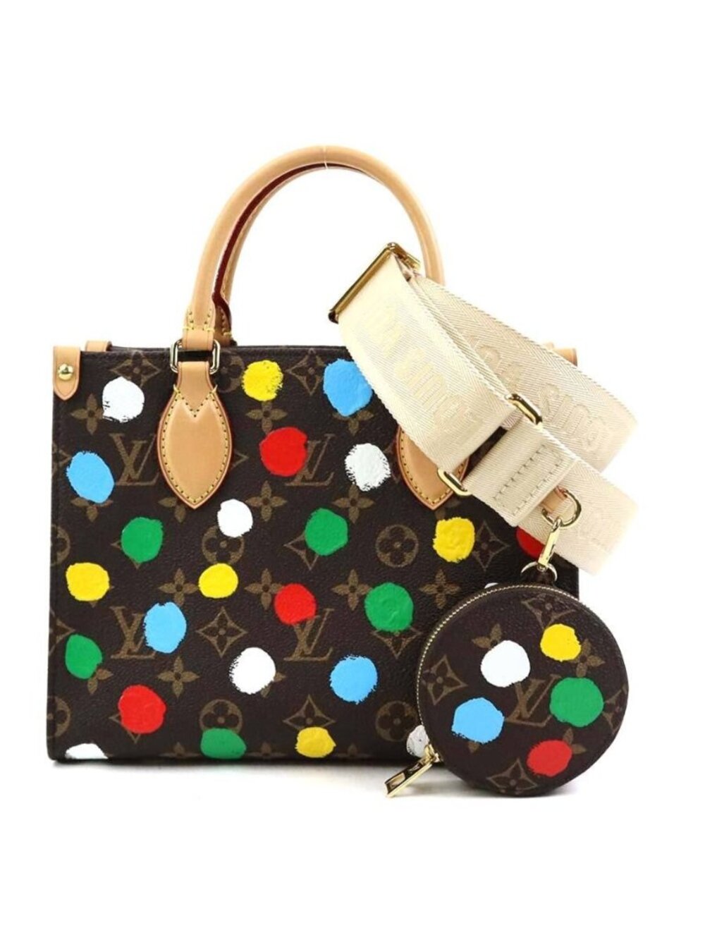 Louis Vuitton Shoulder Bag LV Yk On The Go PM Brown Multicolor
